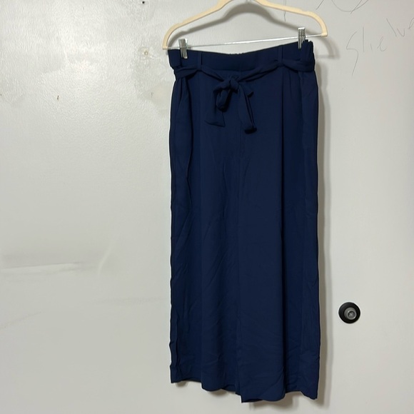 Halogen Blue Wide Leg Cropped Dress Pants Size Medium - Picture 2 of 4